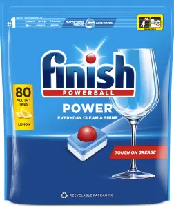 Finish tablety do myčky All in 1 Max Lemon, 80 ks